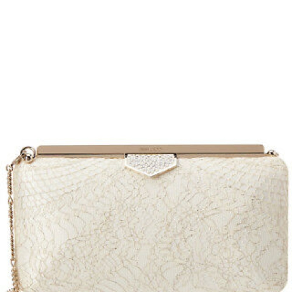 CHAMPAGNE Jimmy Choo Ellipse Clutch